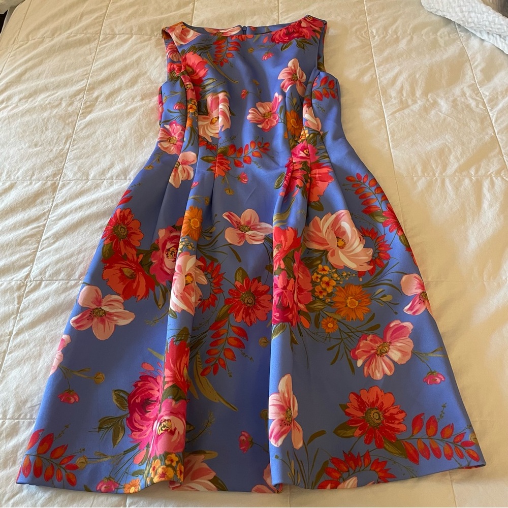 Vince Camuto Floral Dress in Blue and Red